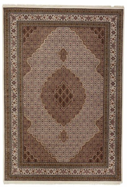  Orientalischer Täbriz Indi Teppich 244X355 Braun/Schwarz Wolle, Indien