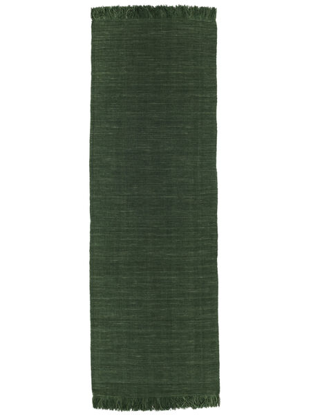  80X250 Zandra Kelim Forest Green Runner Rug
 Small