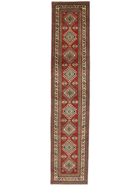 Orientalisk Kazak Fine 82X400 Hallmatta Mörkröd/Brun Ull, Afghanistan Carpetvista