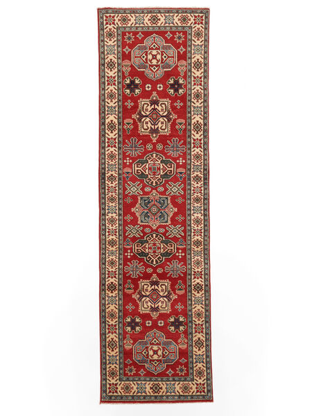 79X284 絨毯 オリエンタル カザック Fine 廊下 カーペット ダークレッド/茶色 (ウール, アフガニスタン) Carpetvista