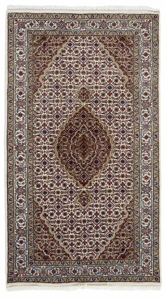絨毯 タブリーズ Indi 94X164 茶色/ブラック (ウール, インド)