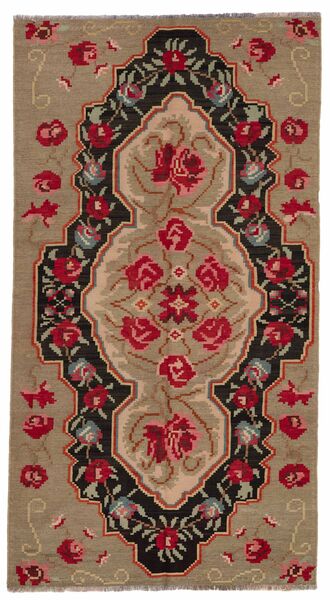 152X279 Tapete Rose Kilim Old Oriental Castanho/Vermelho Escuro (Lã, Moldávia)