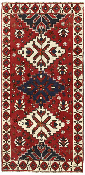 96X200 Dywan Kashghai Orientalny Ciemnoczerwony/Czarny (Wełna, Persja/Iran