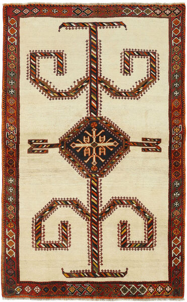  Persischer Kashghai Teppich 115X188 Gelb/Dunkelrot