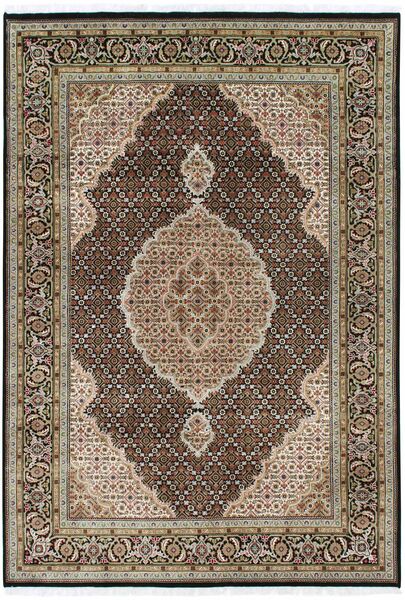 174X251 絨毯 オリエンタル タブリーズ Indi 茶色/ブラック (ウール, インド)