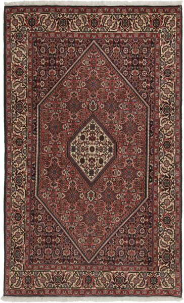 110X184 絨毯 ビジャー Zandjan オリエンタル ブラック/茶色 (ウール, ペルシャ/イラン)