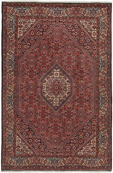  Oriental Bidjar Zandjan Rug 110X174 Dark Red/Black Wool, Persia/Iran