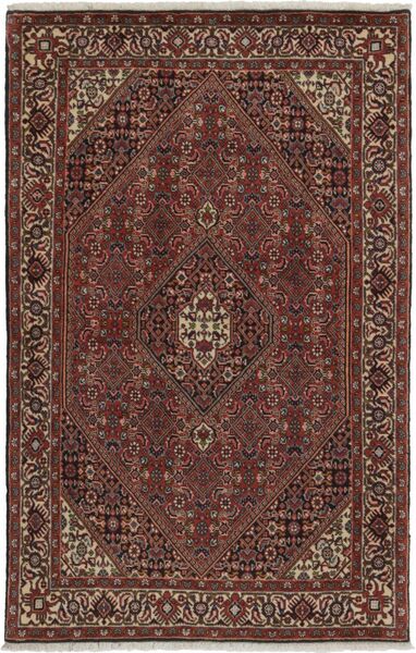  Oriental Bidjar Zandjan Rug 107X173 Black/Brown Wool, Persia/Iran