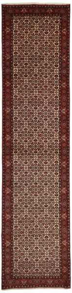  Persischer Bidjar Zandjan Teppich 86X395 Läufer Schwarz/Braun (Wolle, Persien/Iran)