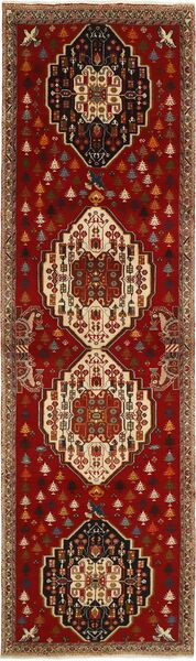  Orientalischer Kashghai Teppich 81X307 Läufer Dunkelrot/Braun Wolle, Persien/Iran