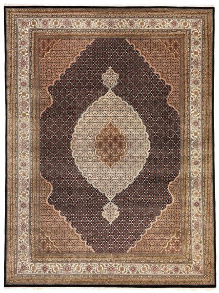  Oriental Tabriz Indi Rug 303X405 Brown/Black Large Wool, India
