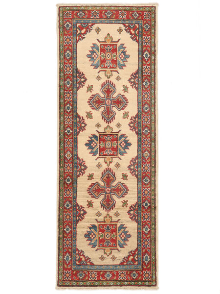 65X187 Kazak Fine Vloerkleed Oosters Tapijtloper Donkerrood/Beige (Wol, Afghanistan) Carpetvista