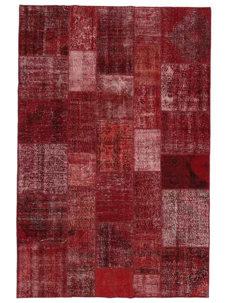200X300 Tapete Patchwork - Turkiet Moderno Vermelho Escuro/Preto (Lã, Turquia) Carpetvista