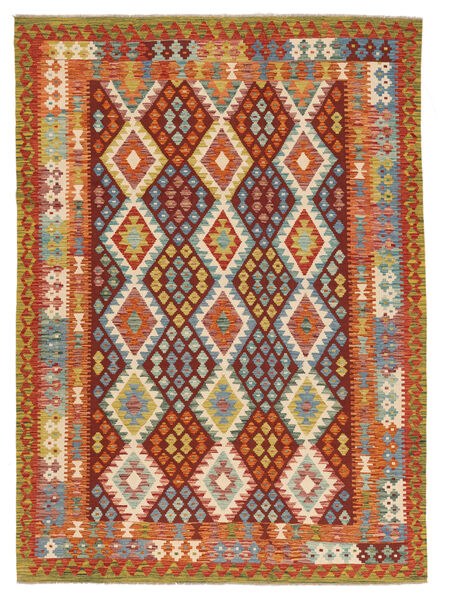 206X290 Dywan Orientalny Kilim Afgan Old Style Ciemnoczerwony/Zielony (Wełna, Afganistan) Carpetvista
