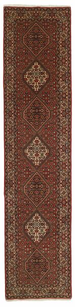 絨毯 オリエンタル ビジャー Zandjan 88X396 廊下 カーペット ブラック/茶色 (ウール, ペルシャ/イラン)