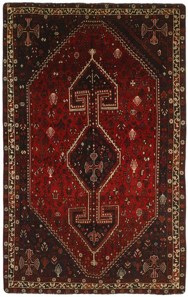  171X281 Ghashghai Teppe Svart/Mørk Rød Persia/Iran