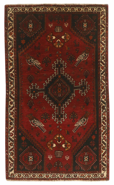 Tappeto Ghashghai 110X181 Nero/Rosso Scuro (Lana, Persia/Iran)