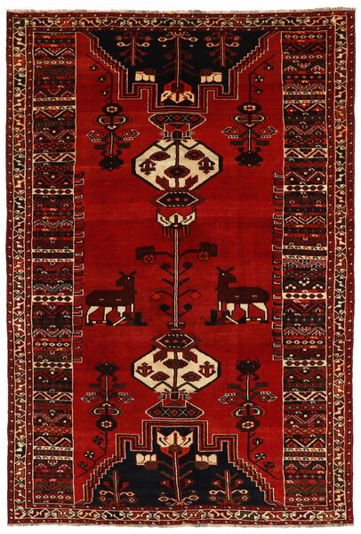  Persialainen Ghashghai Matot Matto 158X255 Musta/Tummanpunainen (Villa, Persia/Iran)