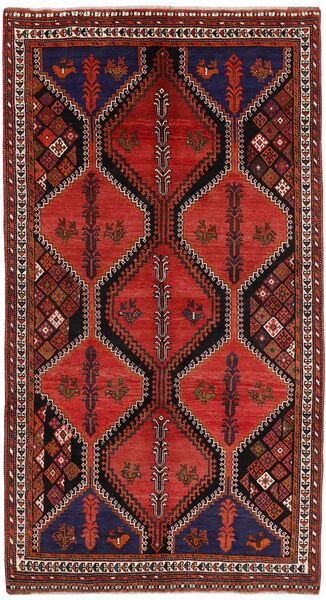  155X290 Kashghai Teppich Dunkelrot/Schwarz Persien/Iran