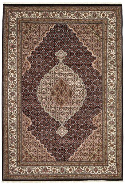  Orientalischer Täbriz Indi Teppich 208X305 Braun/Schwarz Wolle, Indien