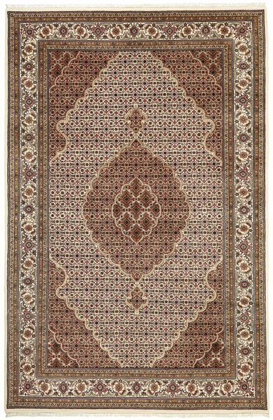  Orientalisk Tabriz Indi Matta 198X304 Brun/Svart Ull, Indien