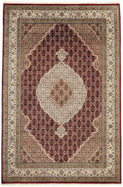 Oriental Tabriz Indi Rug 198X298 Brown/Black Wool, India