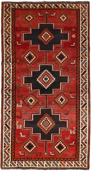絨毯 ロリ 147X278 ダークレッド/ブラック (ウール, ペルシャ/イラン)