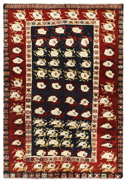  118X180 Kashghai Covor Negru/Dark Red Persia/Iran
