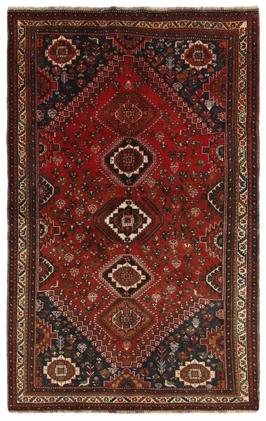 Χαλι Περσικό Kashghai 167X268 Μαύρα/Σκούρο Κόκκινο (Μαλλί, Περσικά/Ιρανικά)