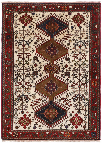 絨毯 Kashghai 111X157 ブラック/ダークレッド (ウール, ペルシャ/イラン)