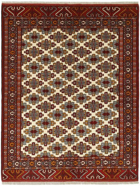 Torkaman Fine Rug 177X224 Black/Brown Wool, Persia/Iran
