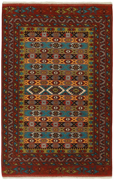 Dywan Perski Torkaman Fine 137X207 Czarny/Ciemnoczerwony (Wełna, Persja/Iran)