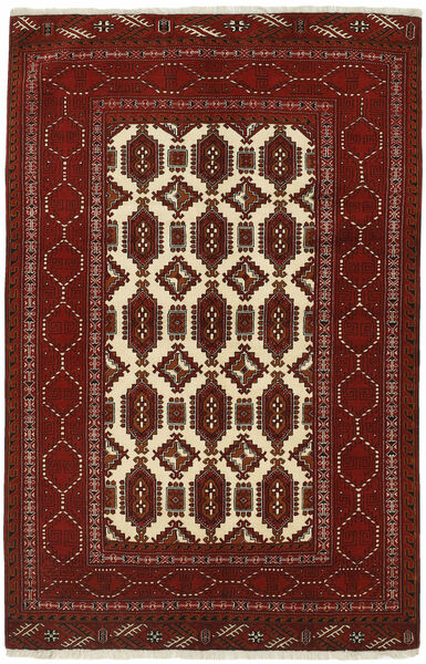 130X197 Dywan Torkaman Fine Orientalny Czarny/Ciemnoczerwony (Wełna, Persja/Iran)