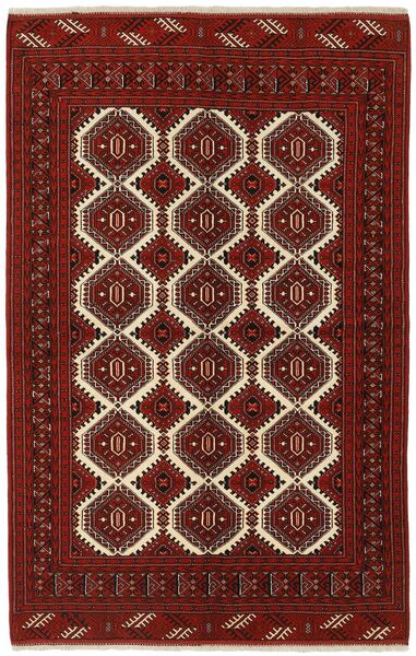  Torkaman Fine Rug 158X243 Persian Wool Black/Dark Red Small