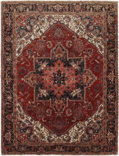 257X340 絨毯 オリエンタル ヘリーズ ブラック/茶色 大きな (ウール, ペルシャ/イラン)