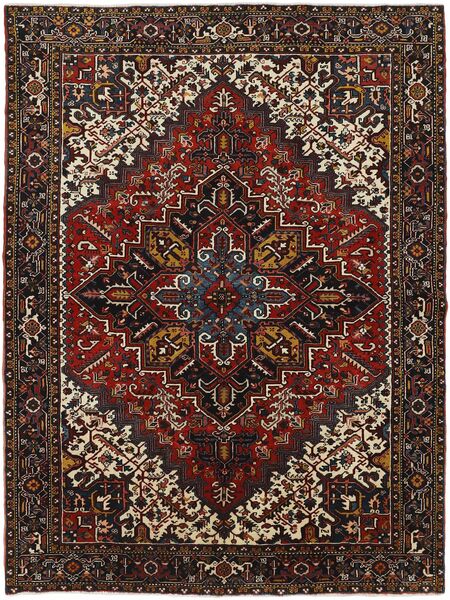 210X284 絨毯 オリエンタル ヘリーズ ブラック/茶色 (ウール, ペルシャ/イラン)