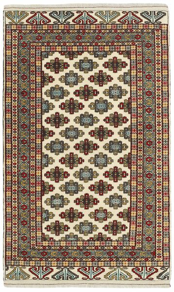 130X210 Torkaman Fine Teppich Orientalischer Braun/Schwarz (Wolle, Persien/Iran)