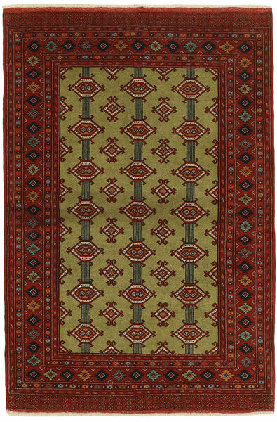  Torkaman Fine Rug 135X197 Persian Wool Black/Dark Red Small