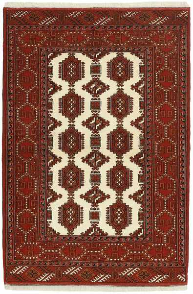 108X157 Torkaman Fine Teppich Orientalischer Dunkelrot/Schwarz (Wolle, Persien/Iran)