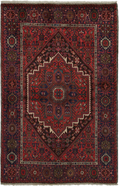 101X152 Gholtugh Teppe Orientalsk Svart/Mørk Rød (Ull, Persia/Iran)