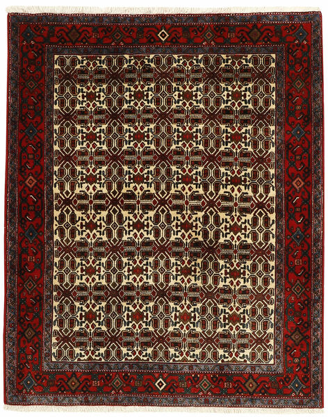  Seneh Rug 120X148 Persian Wool Black/Dark Red Small