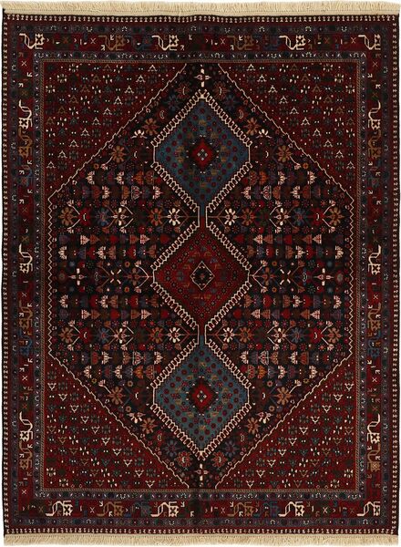 152X198 Alfombra Oriental Yalameh Negro/Marrón (Lana, Persia/Irán)