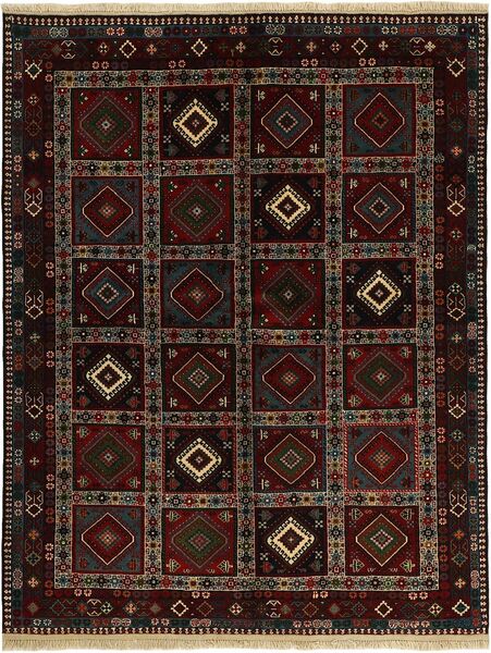 151X197 絨毯 オリエンタル ヤラメー ブラック/茶色 (ウール, ペルシャ/イラン)