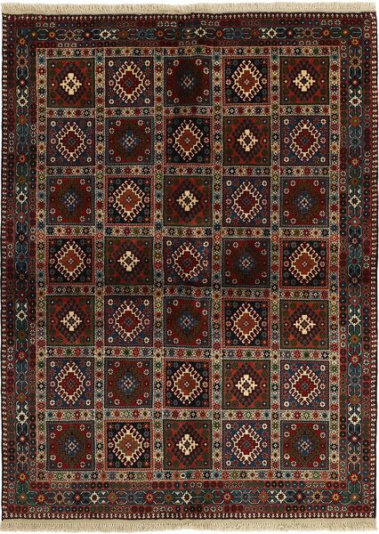  Persischer Yalameh Teppich 152X207 Schwarz/Braun (Wolle, Persien/Iran)