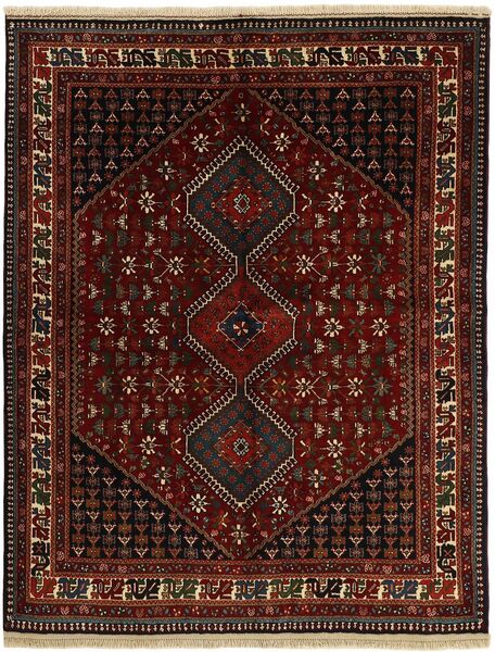  Persischer Yalameh Teppich 154X200 Schwarz/Braun (Wolle, Persien/Iran)