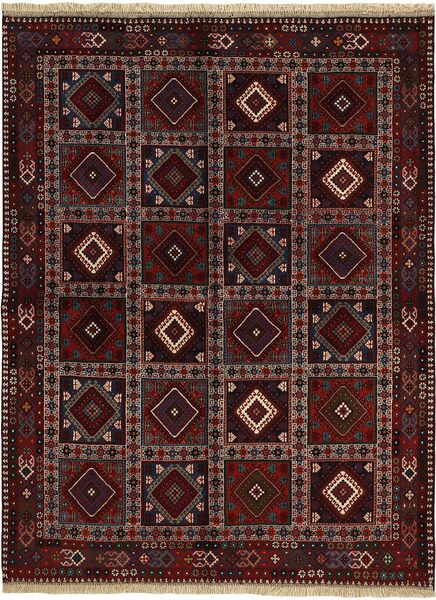153X200 絨毯 オリエンタル ヤラメー ブラック/茶色 (ウール, ペルシャ/イラン)