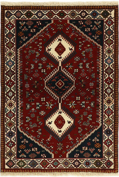  Perzisch Yalameh Vloerkleed 104X153 Zwart/Bruin