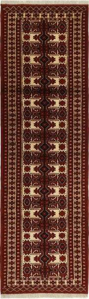81X290 絨毯 オリエンタル トルクメン 廊下 カーペット ブラック/茶色 (ウール, ペルシャ/イラン)