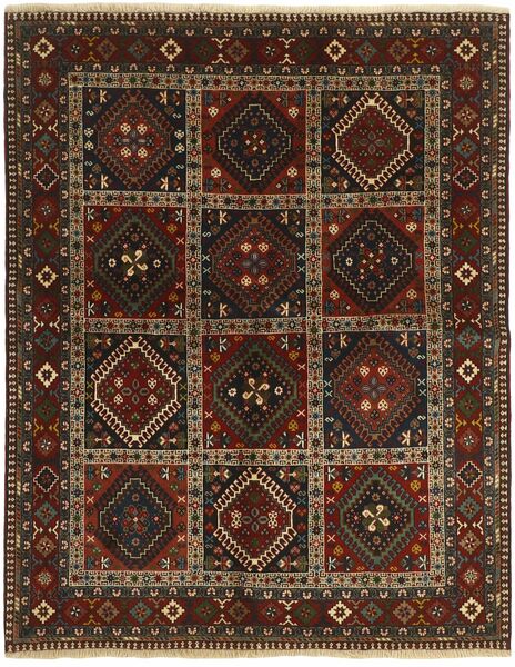  Persian Yalameh Rug 153X193 Black/Brown (Wool, Persia/Iran)