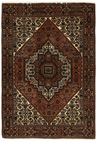 104X147 Gholtogh Matta Orientalisk Svart/Brun (Ull, Persien/Iran)